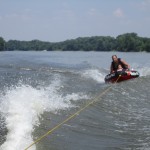 California/Chicago Visit - July 2011 - Gabby y Chach Tubing It Up