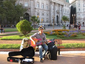 Playing Guitar In Plaza de Mayo (Slider)